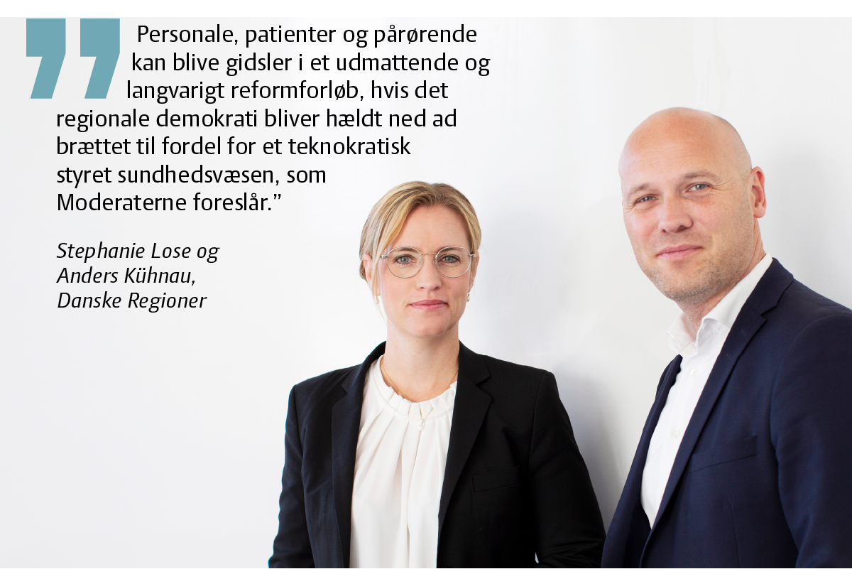 Anders Kühnau og Stephanie Lose, hhv. formand og næstformand for Danske Regioner