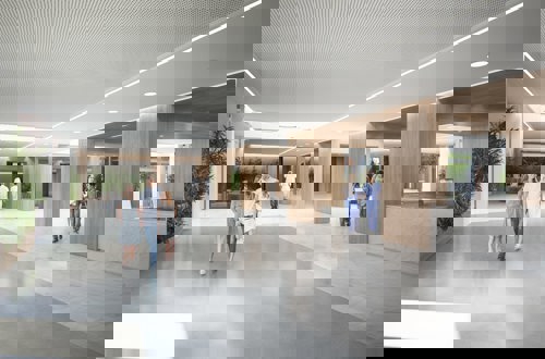Ankomst- og foyerområde på Universitetshospital Køge