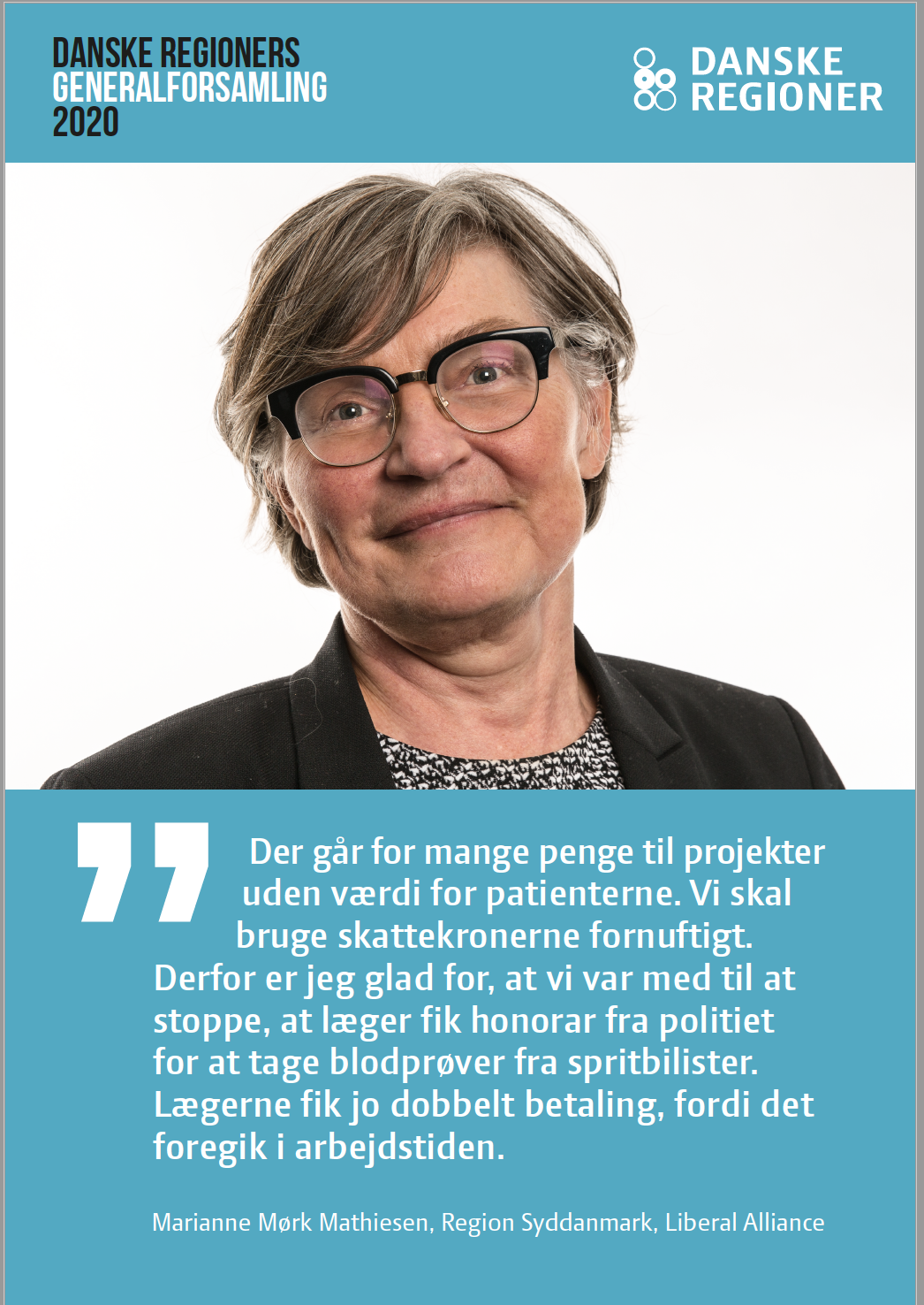 Foto af Marianne Mørk i magasinet, Danske Regioner