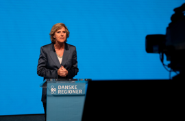 Connie Hedegaard, formand for den grønne tænketank CONCITO, på talerstolen