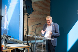 Ole Stavad (S), Regionsrådsmedlem i Region Nordjylland, på talerstolen