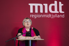 Regionsrådsmedlem i Region Midtjylland, på talerstolen