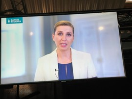 Statsminister Mette Frederiksen (S) sender videohilsen