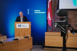 Lars Gaardhøj, Regionsrådsmedlem i Region Hovedstaden, på talerstolen