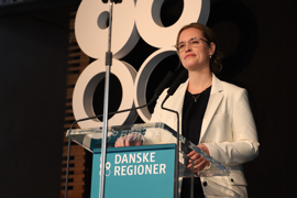 Nuværende formand for Danske Regioner Stephanie Lose (V), Region Syddanmark, holder åbningstale