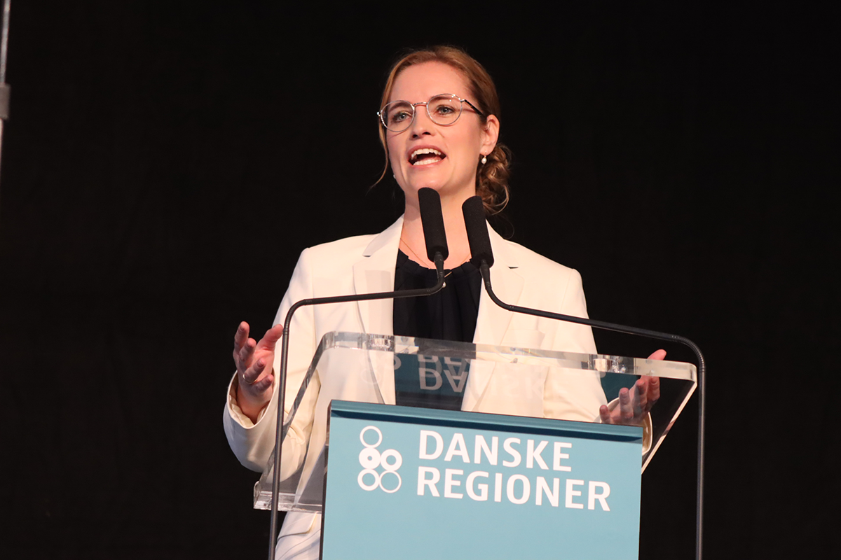 Afgående formand Stephanie Lose holder tale ved Danske Regioners generalforsamling.