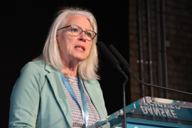 Regionsrådsmedlem Annette Roed (A), Region Midtjylland på talerstolen