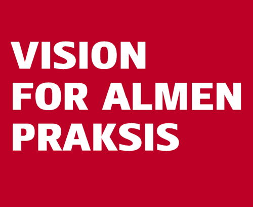 Banner med teksten "Vision for almen praksis"