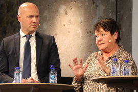 Politisk debat: formand for Danske Regioner, Anders Kühnau og formand for FAO, Mona Striib