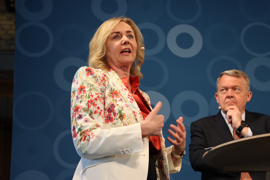 Mona Juul, formand for Det Konservative Folkeparti (C), til politisk debat