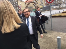 Økonomi- og indenrigsminister Simon Emil Ammitzbøll-Bille ankommer til regionernes generalforsamling.