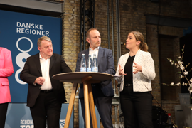 Til partilederdebat: Partiformand Lars Løkke Rasmussen (M), Partiformand Martin Lidegaard (B) og Politisk ordfører Susie Jessen (Æ)
