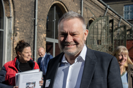 Bo Libergren (V), formand for Region Syddanmark, ankommer