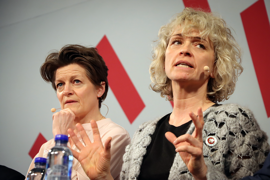 Politisk debat: formand for lægeforeningen, Camilla Rathcke og forkvinde for Danske Sygeplejeråd, Dorthe Danbjørg 