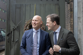 Formand for Danske Regioner Anders Kühnau (A) og næstformand for Danske Regioner Mads Duedahl (V)